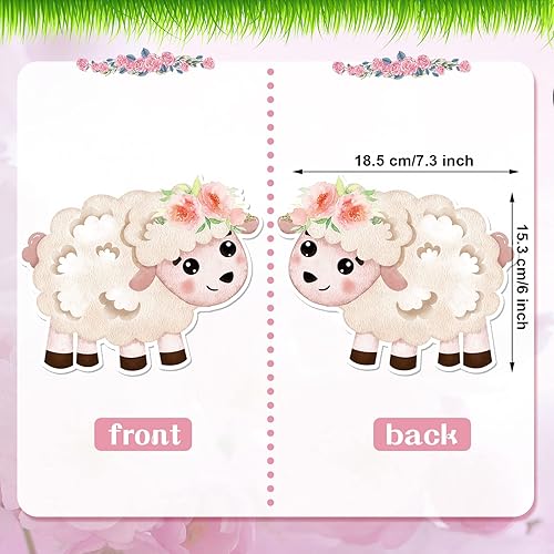 Miniatura 2 de 30 piezas de centro de mesa de animales de granja florales para decoración de fiesta de cumpleaños de granja, suministros para niñas, temática de