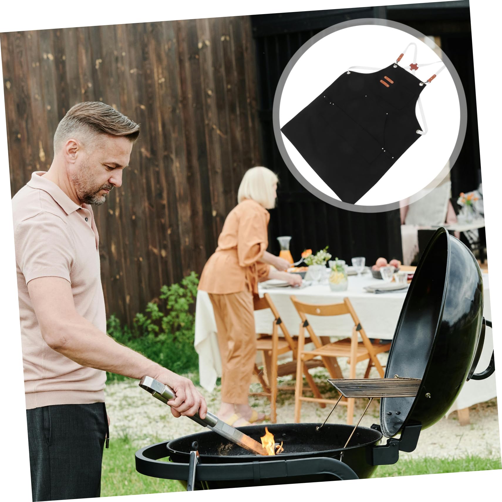 SHINEOFI Delantal De Lona Resistente Con Múltiples Para Hombre Para Barbacoas Carpintería y Actividades Al Aire Funcional y Práctico Para Uso Taller Cocina y Jardín