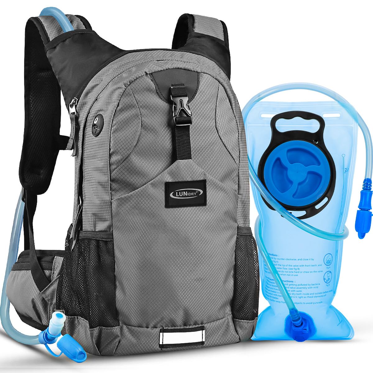 Lunidry Hydration Pack Thermal Insulated Hydration Backpack with 2L BPA Free Leak-Proof Water Bladder, Daypack Perfect for Running, Cycling, Hiking, Climbing-Keep Liquids Cool for Up to 4 Hours-image-43