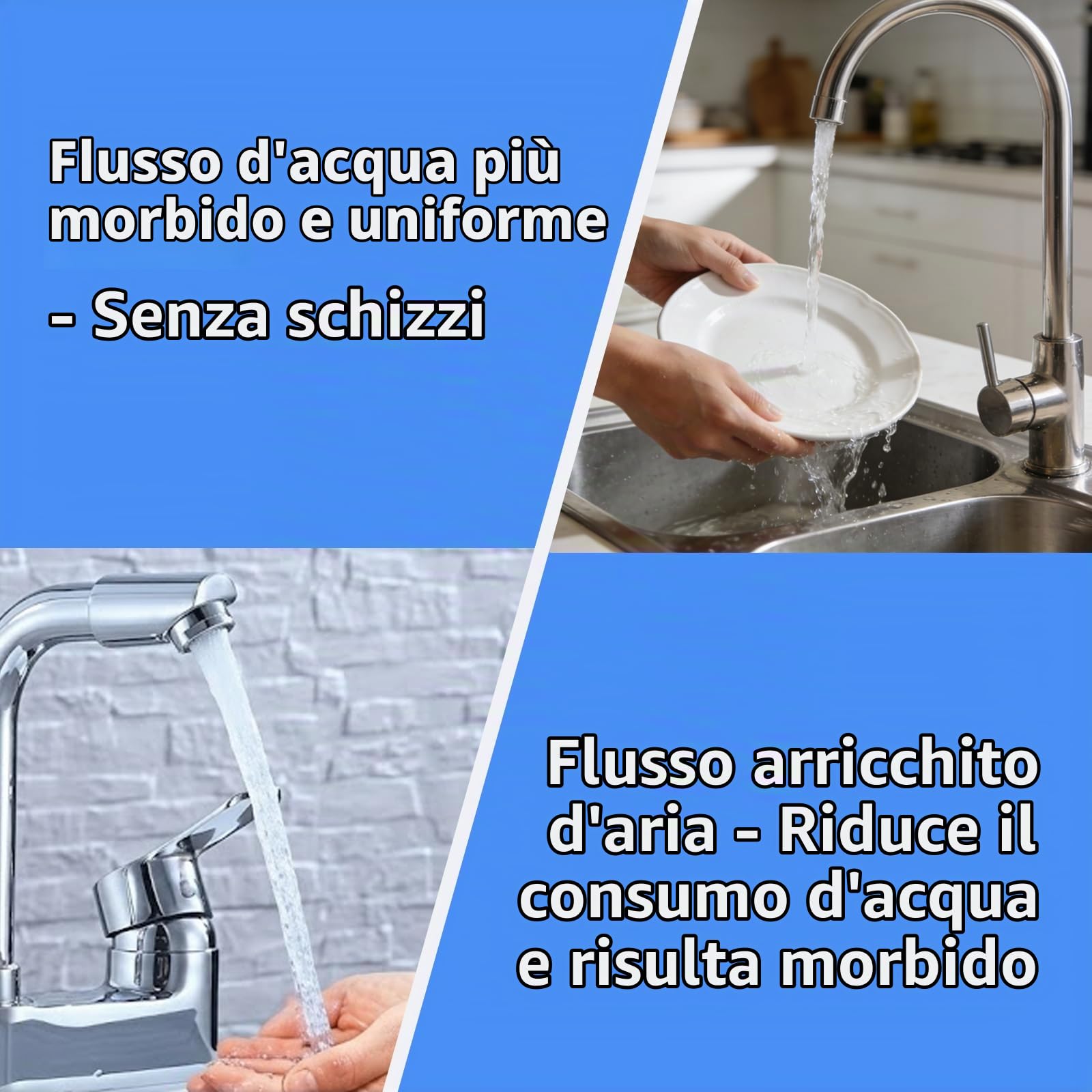 Set da 10 Aeratore Rubinetto M24 con Chiave di Montaggio | Rompigetto Filetto Maschio, Filtro e Dispositivo Risparmio Acqua per Cucina e Bagno