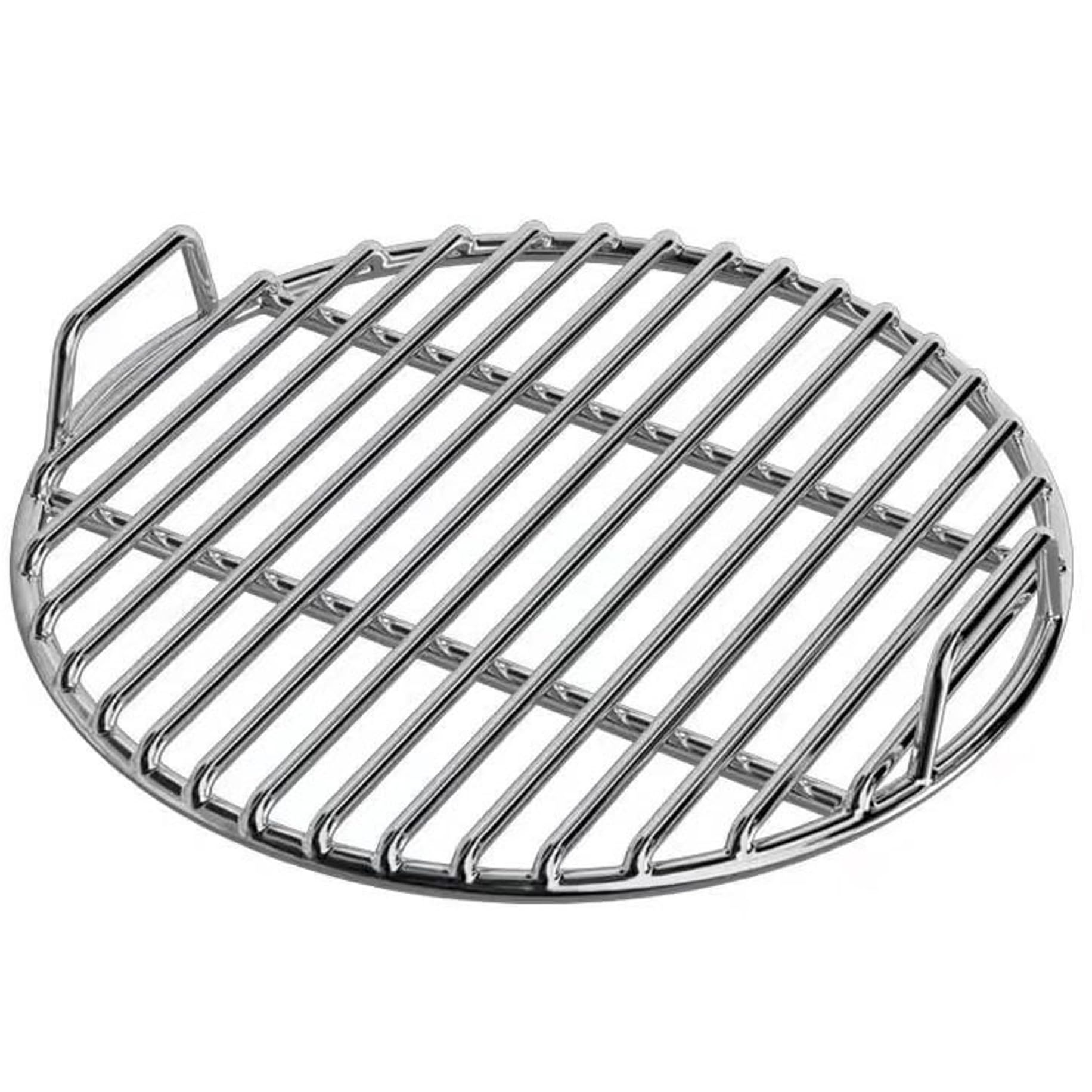 Otbushit Extra Thick Round Stainless Steel Grill Grate, 33cm/13 Inch Replacement with Handle for Charcoal Smoker, Campfire, Picnic & Outdoor Cooking