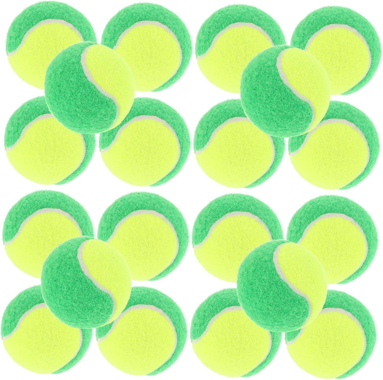 20pcs Interactive Tennis Balls for Dogs High Visibility Rubber Pet for Dogs Durable Fetch Balls for Training Exercise and Photography