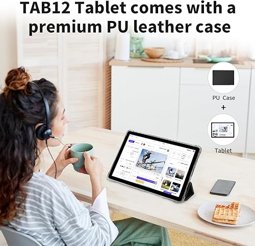 Miniatura 7 de PRITOM TAB12 Tablet Android 13 de 10 pulgadas con WiFi 5G, 12 GB de RAM (6 GB gastado), 128 GB ROM, tableta SIM 4G con procesador Octa-Core, 8000