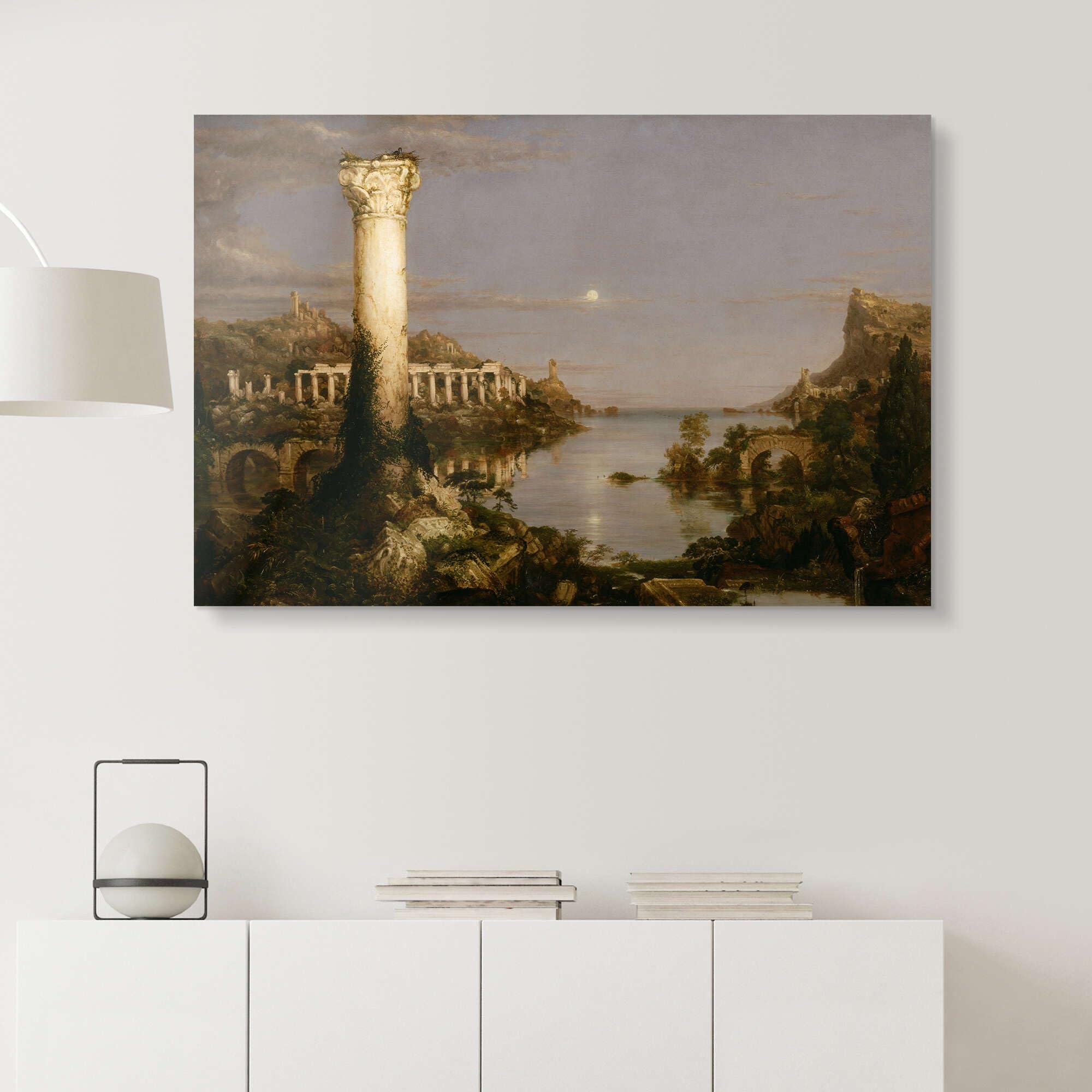 Posterlounge Der Weg des Imperiums (Verlassenheit) Acrylglasbild | 60 x 40 cm von Thomas Cole Wandbilder Wanddeko