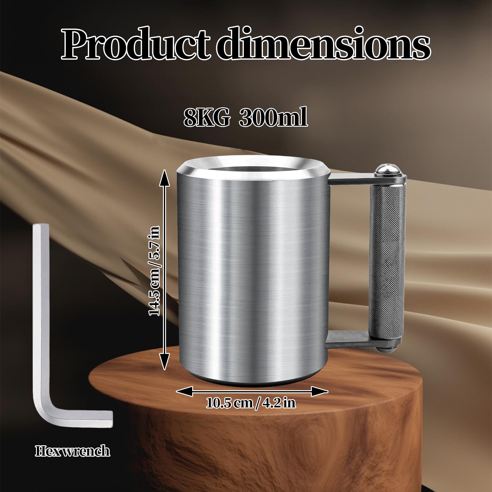 Amazon.com | Esayendder Mug,8KG/18LB 300 ML Stainless Steel Super