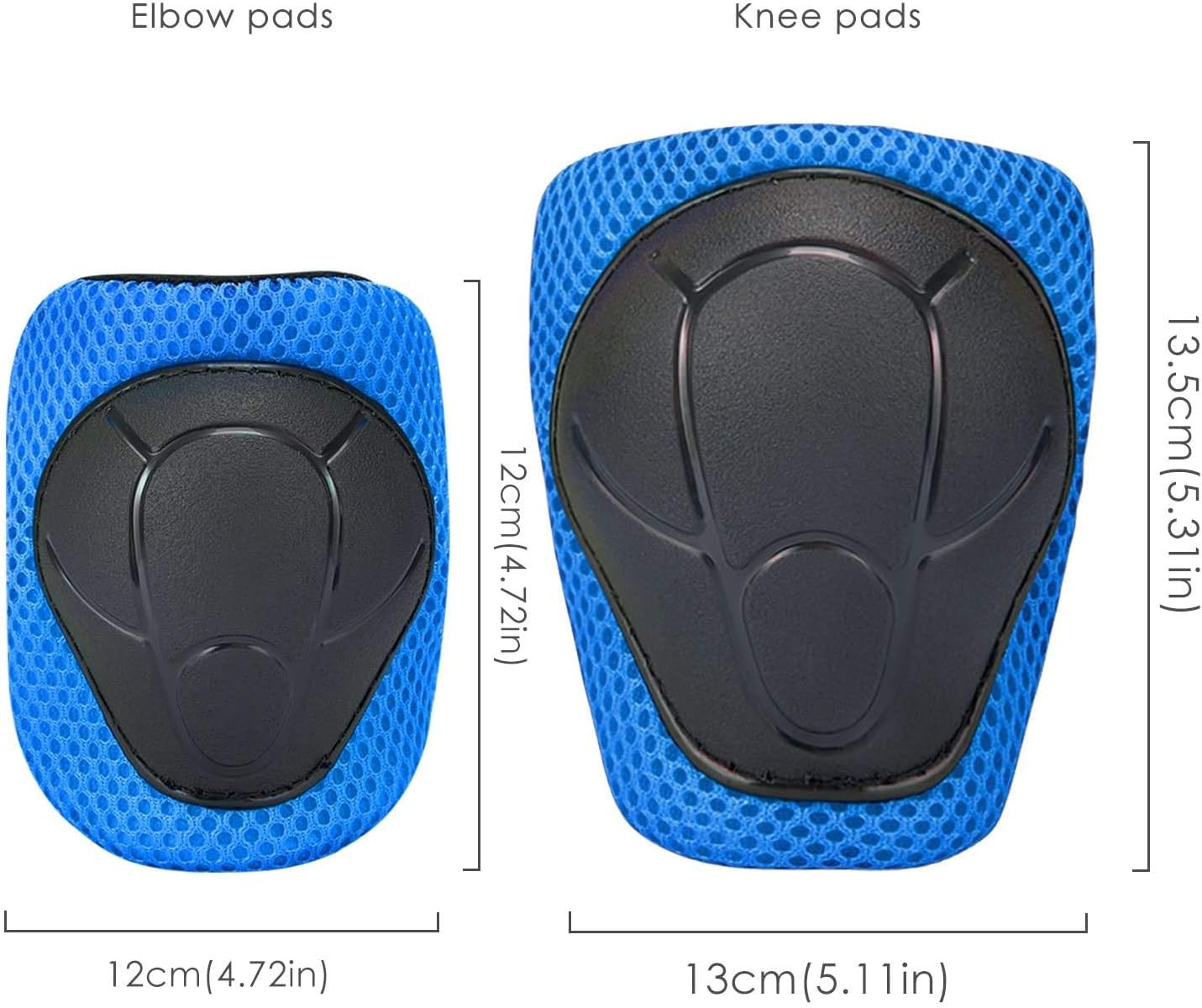Kids Protective Gear Set 6 in 1 Knee Elbow Pads Wrist Guards Children Protection Safety Roller Bicycle Skateboard Inline Skating Scooter Multi Sports for Boys Girls Age 3-8 - Image 4