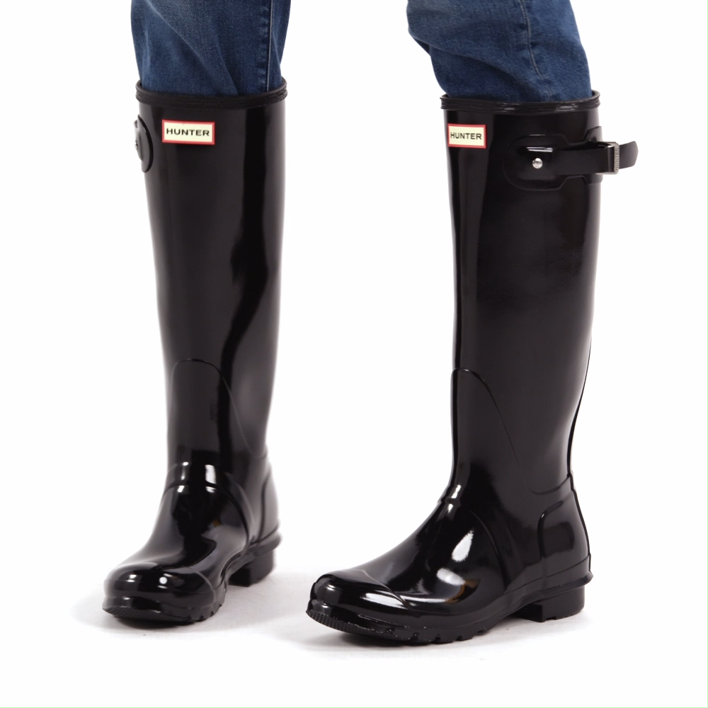 未使用［HUNTER］WOMENS ORG TALL/23cm/DOV Amazon.com | Hunter Womens Original Tall Black Matte Rain Boot - 5