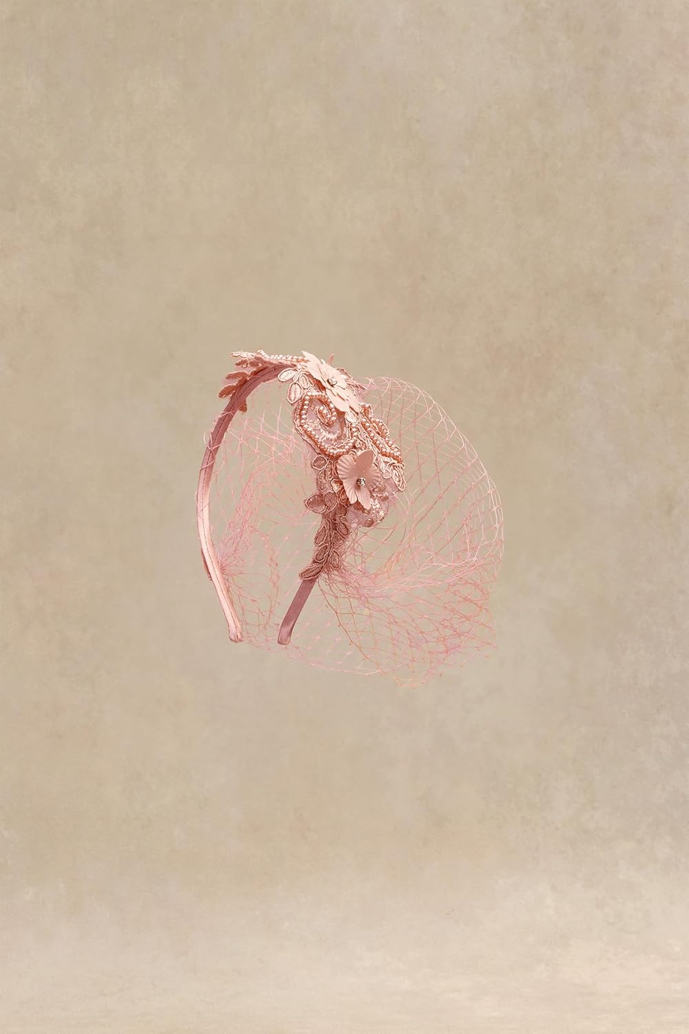 BABEYOND Bridal Wedding Veil Fascinator Mesh Lace Headband Tea Party Flower Fascinator Funeral Hats for Women - Image 2