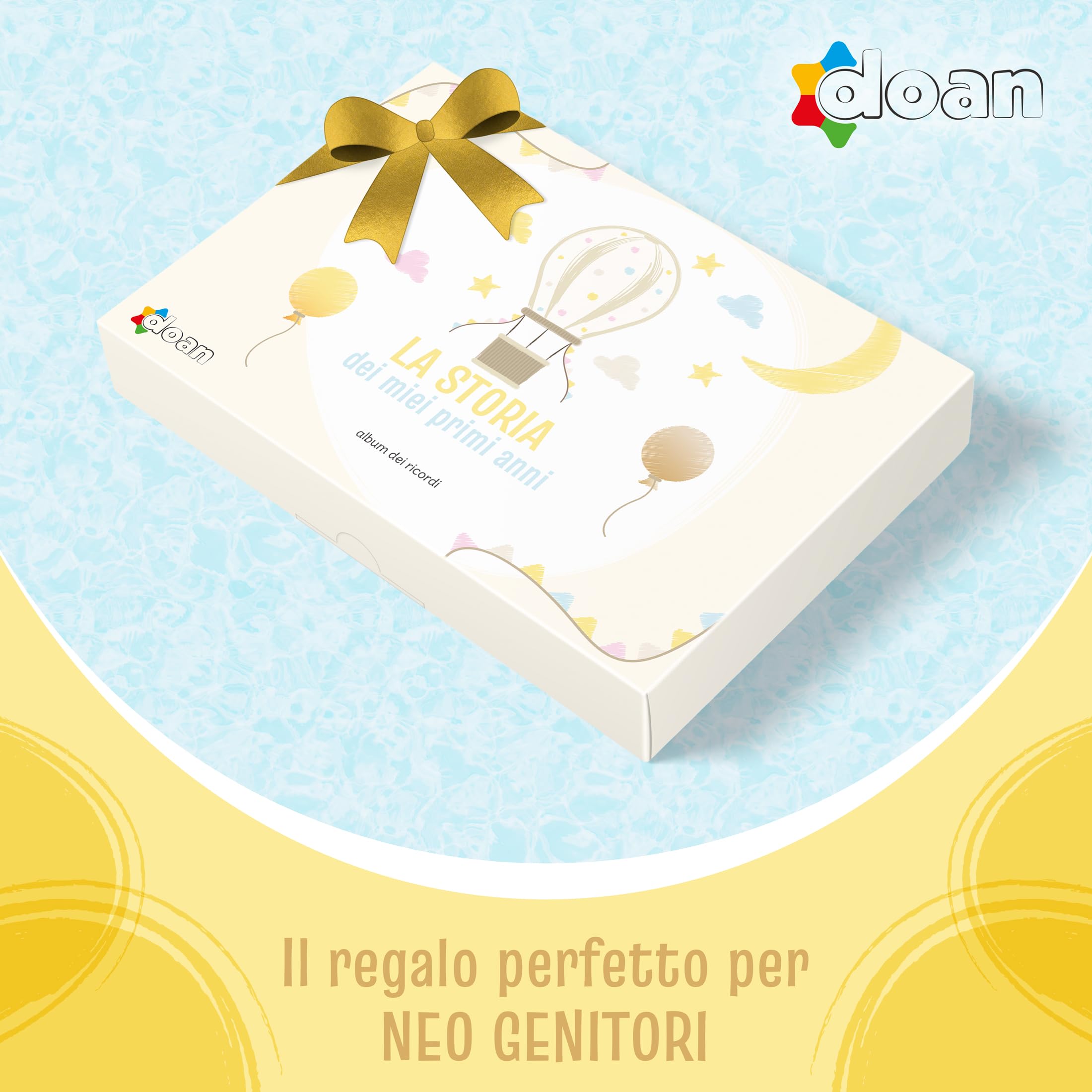 Doan Album Nascita Bambina e Bambino con 60 Pagine e Tanti Adesivi Divertenti e Colorati - Libro dei Ricordi Neonato Ideale per Regalo Nascita Bimba e Bimbo