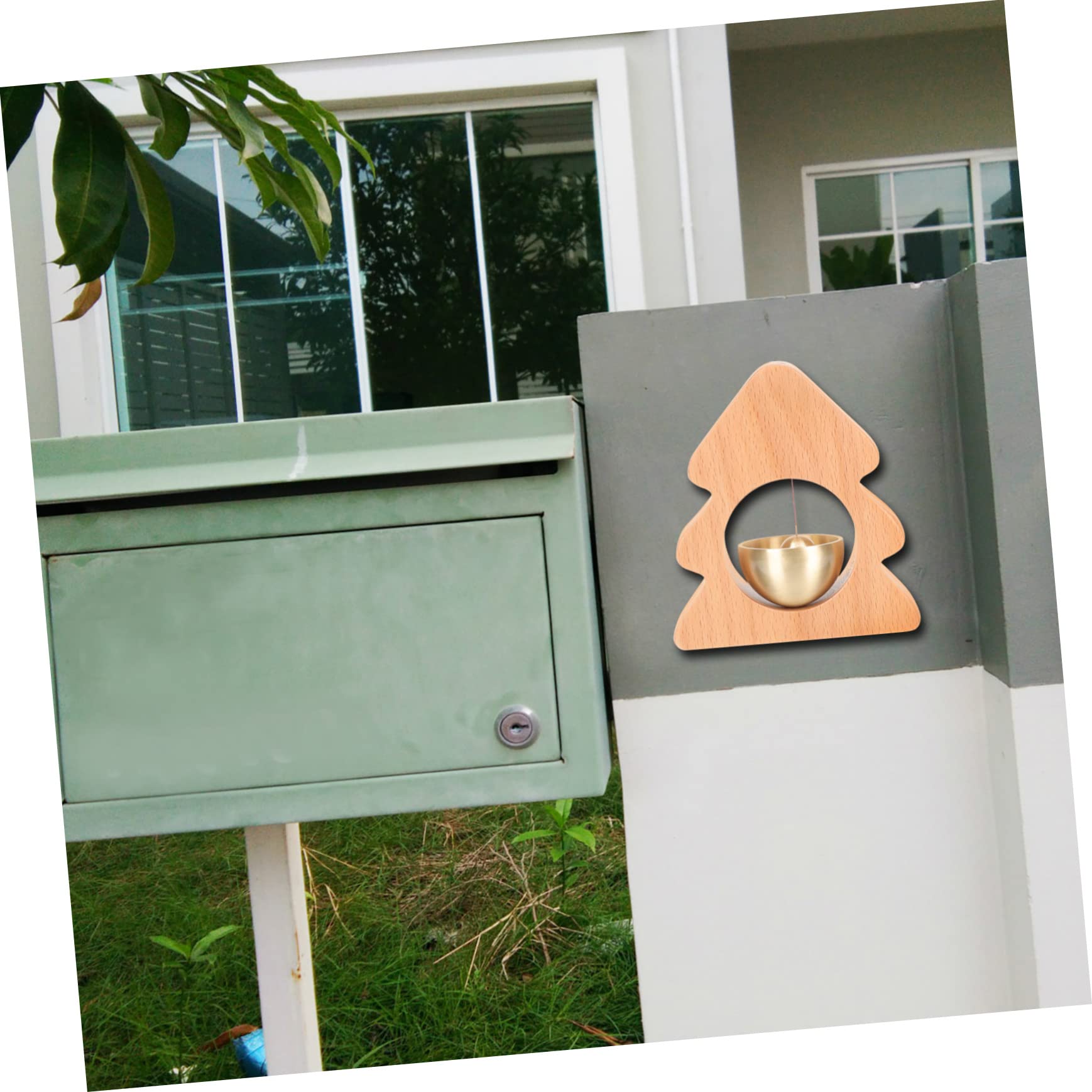 Cabilock 5 Pz Campanello Di Casa All'aperto Carillon Bomboniere Natalizie Porta Campane Di Natale Omaggi Per Feste Di Natale Lucine a Batteria Campanello Per Cani Rintocchi Decorazioni Rame