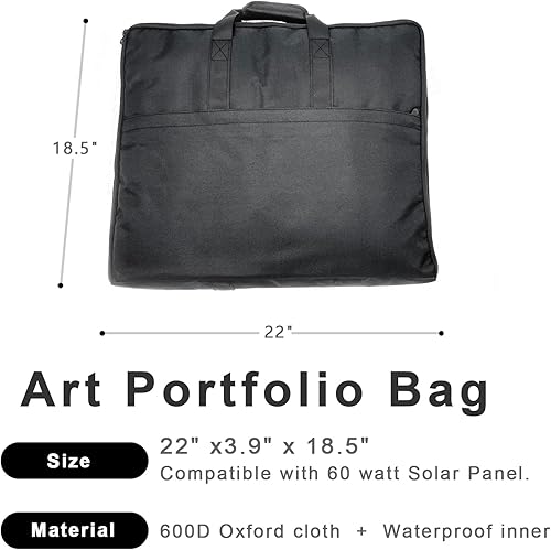 Miniatura 2 de Bolsa portafolio de arte de 22 x 18.5 pulgadas gruesa e impermeable para obras de arte, carteles, bocetos y pinturas
