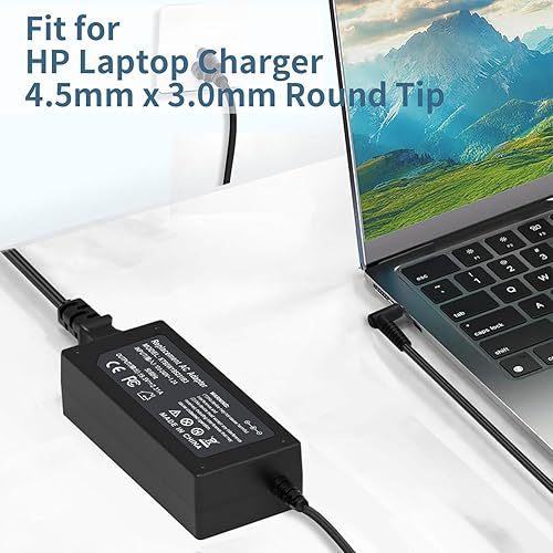 Miniatura 6 de 741727-001 740015-003 Cargador compatible con HP Laptop Computer Pavilion X360 14 15 17 Envy 13 15 X360, Stream 11 13 14 TouchSmart Elitebook 840