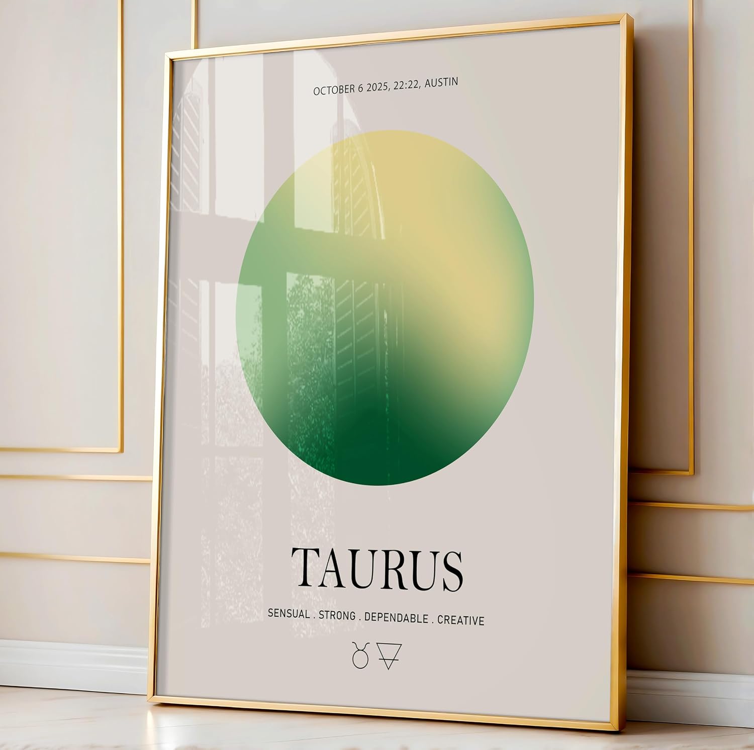Poster Master Personalized Taurus Print, Customized Zodiac Aura Poster and Canvas, Star Sign Art, Gift for Family, Loved Ones, Friends, Available in 8x10 to 30x40