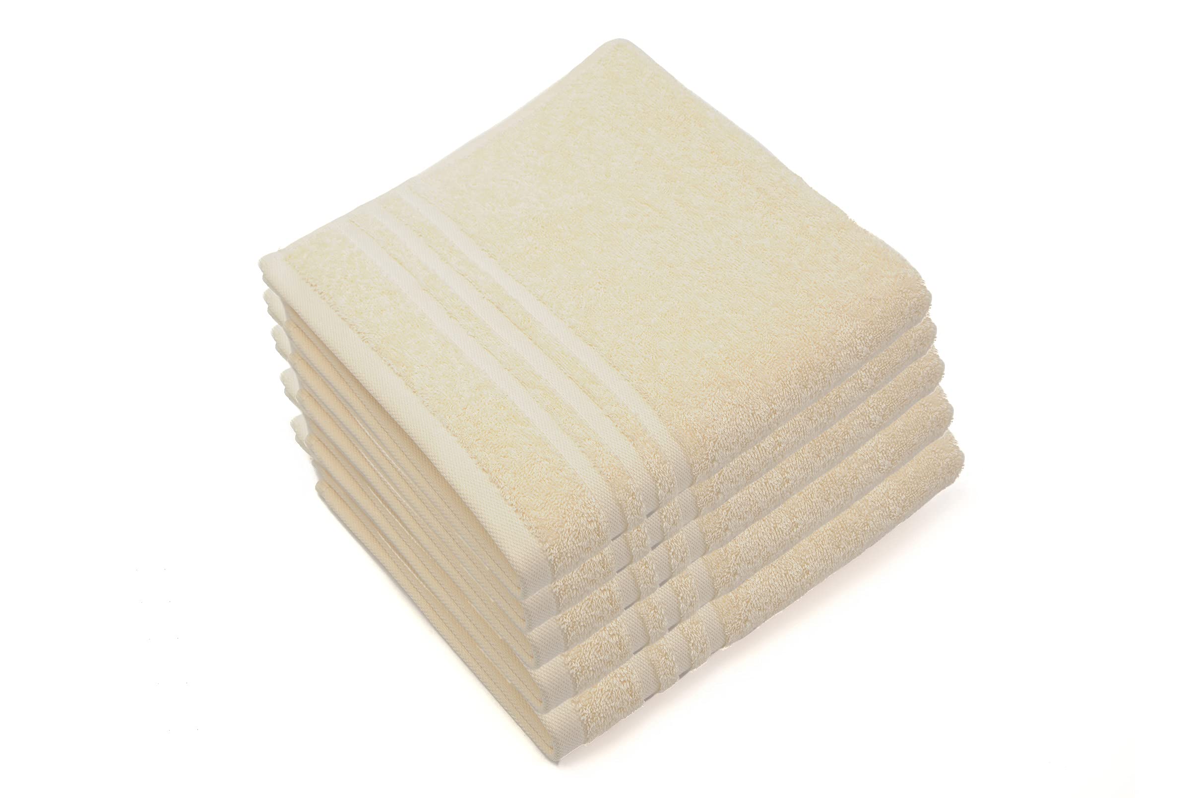Heike Set di 5 asciugamani Pure Edition, 50 x 100 cm, 100% cotone (naturale)