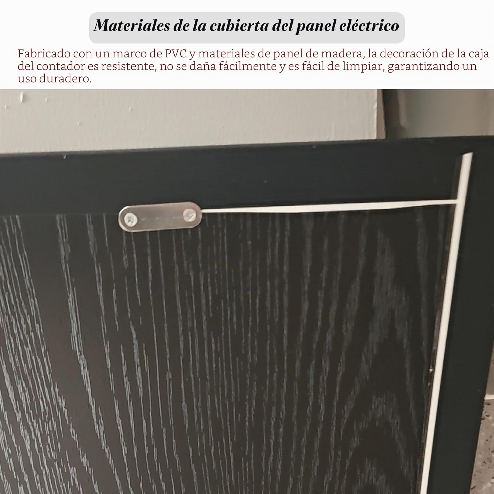 Tapa Cuadro Electrico Panel Eléctrico de Madera en Blanco, Cubierta de Caja de Medidor Eléctrico Multicolor, Tapa Protectora para Colgar en la Pared, Cubiertas de Panel de Disyuntor Vertical(White,60c