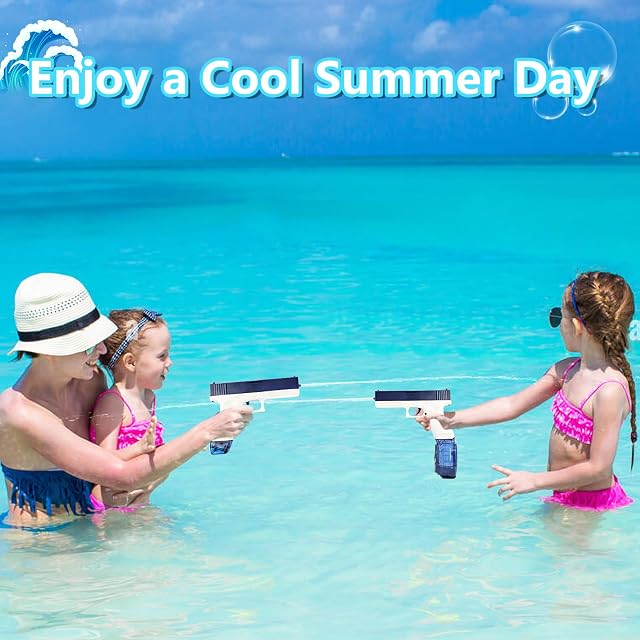 Foto 3 de 5 de Pistola de Agua Eléctrica para Adultos y Niños,Pistola de Agua Automática Gran Capacidad Largo…