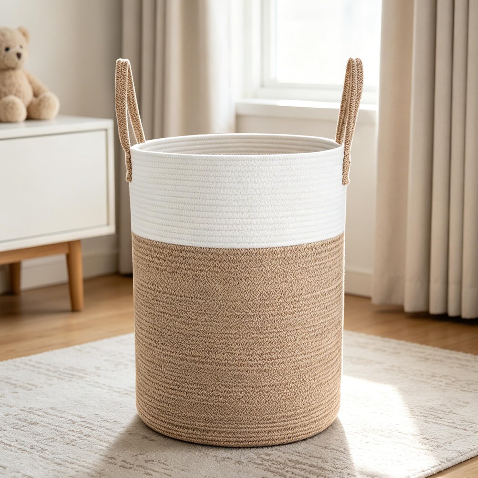 60L Collapsible Washing Basket, Sturdy Laundry Bin & Large Laundry Bag for Bathroom, Bedroom & Laundry Room