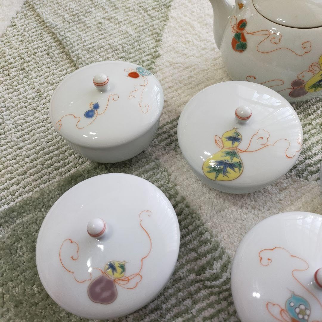 深川製磁 花ひょうたん 急須 瓢箪 湯飲み 5客 箱付 茶器揃 Amazon.co.jp: 深川製磁 花ひょうたん 茶器揃 急須 蓋付湯呑 5客