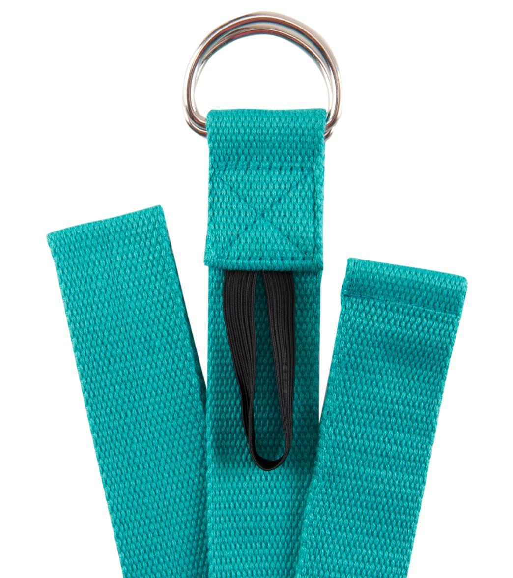 Everyday Yoga Super Strong Strap with Metal D-ring Buckle - Improve Flexibility, Stretching, and Physical Therapy Fitness. - Aqua