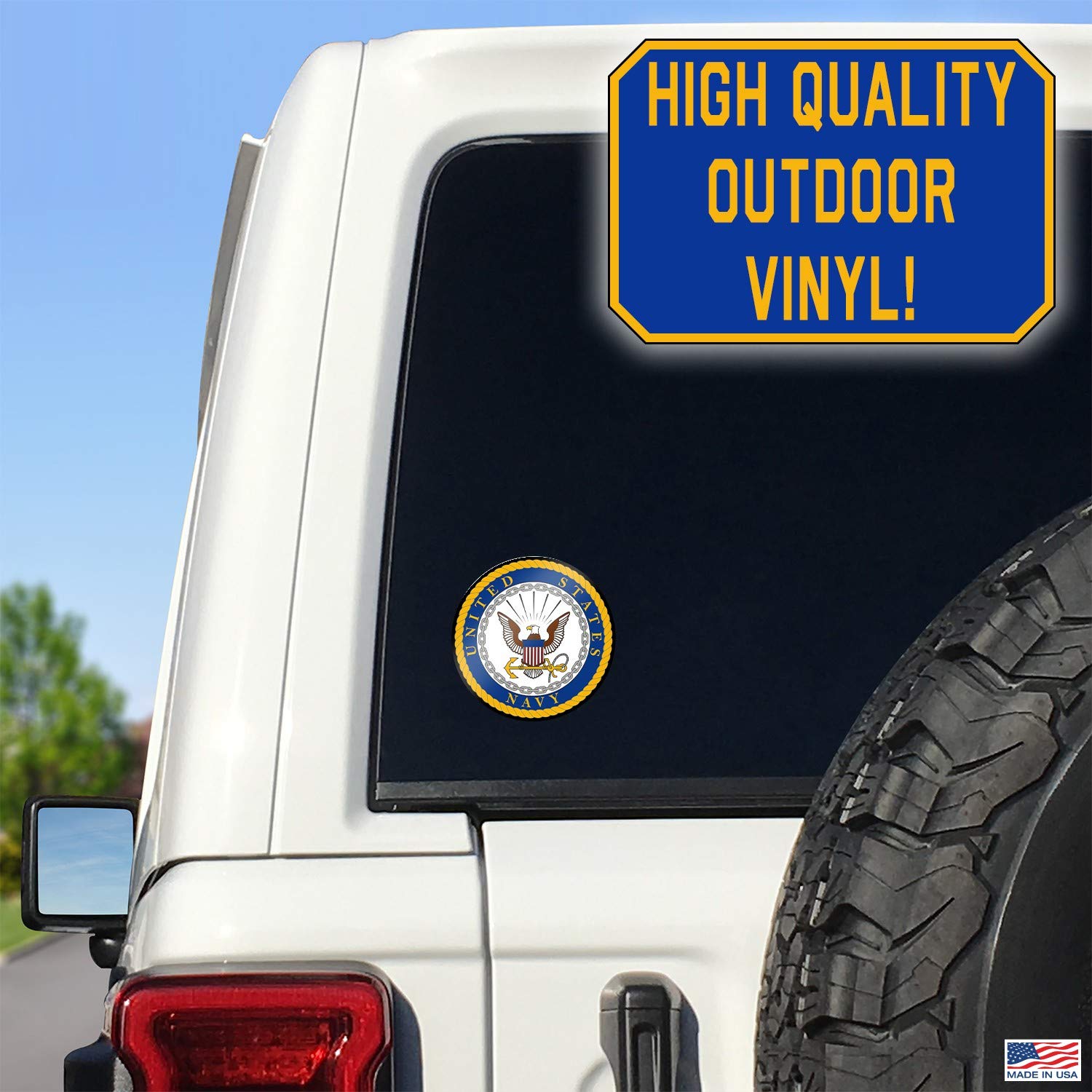 Buy Officially Licensed UNITED STATES NAVY Decal Large 5.25" US Military Sticker for Truck or