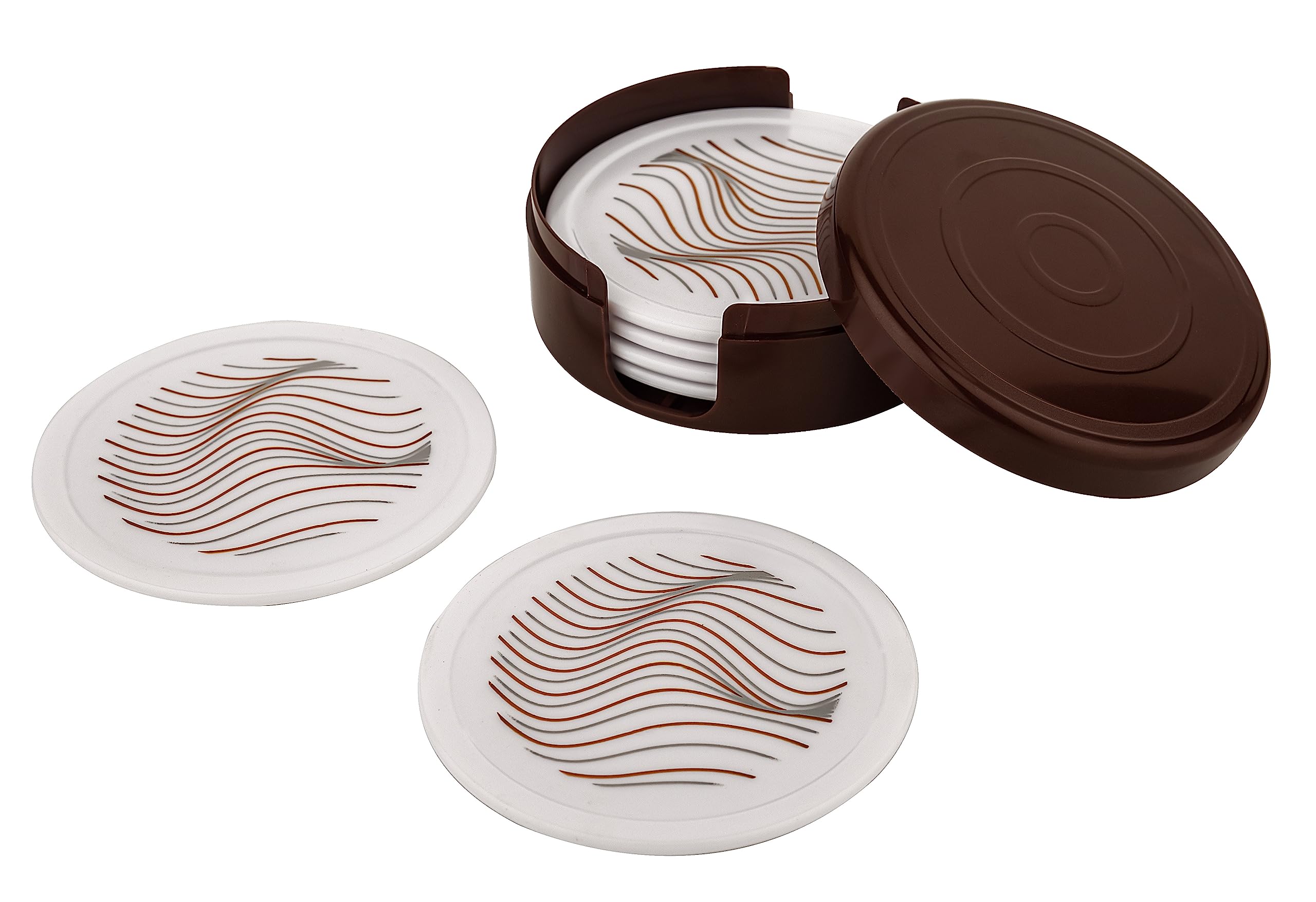 Sonal Tea TimeCoaster - Set of 6 Coasters with Coaster Stand, Best fit for Tea Cups, Coffee Mugs and Glasses (Tea Time) — Amazon image 16
