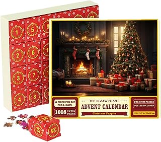 Christmas Countdown Advent Calendar - Days Until Christmas Countdown Puzzle Advent Calendar - Countdown Days Until Christmas Jigsaw Puzzle Advent Calendar for Home Party Decorations Dirfuny