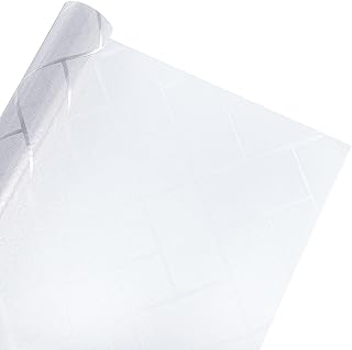 sourcing map Película de privacidad para ventana, 3000 x 900 mm, no adhesiva, estática, esmerilado, calcomanías extraíbles para ventana de bloqueo solar para oficina en casa, color blanco