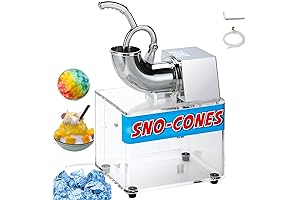 SNICE Shaved Ice Machine: Commercial Ice crusher with 40L Storage Box