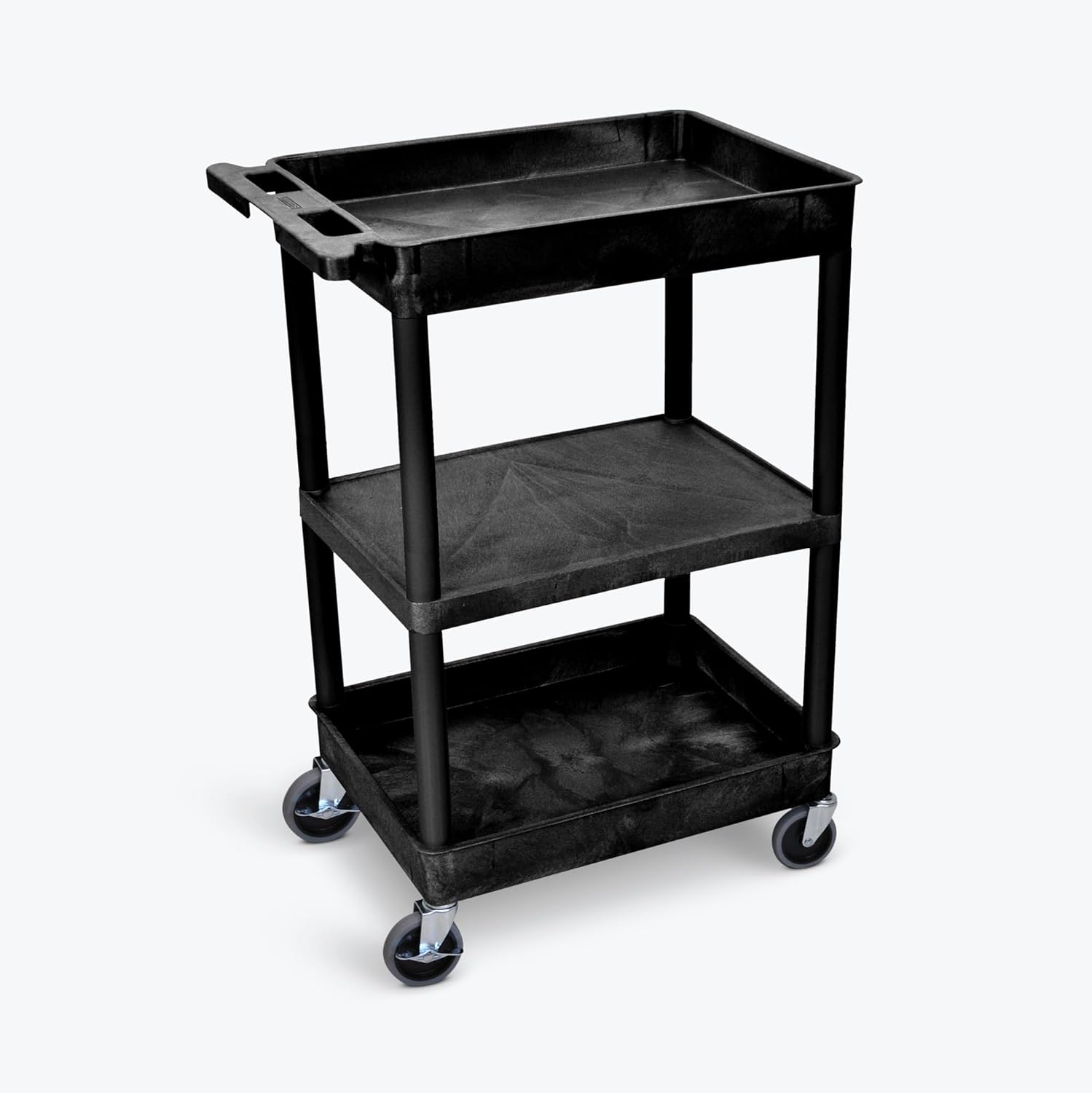 FSE 373-STC121-B Top/Bottom Tub and Flat Middle Shelf Cart