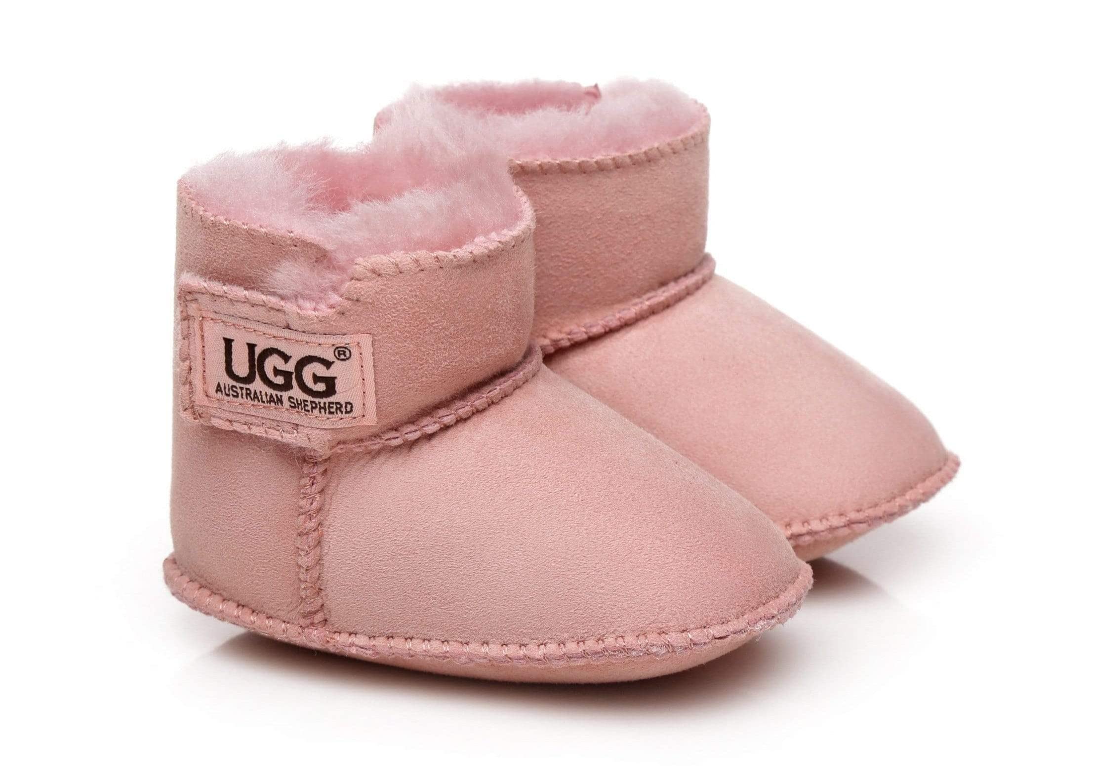 UGG AUSTRALIAN SHEPHERD Australian Sheepskin Baby Bootie Unisex Girls Boys Cradle - Large Infant - Pink
