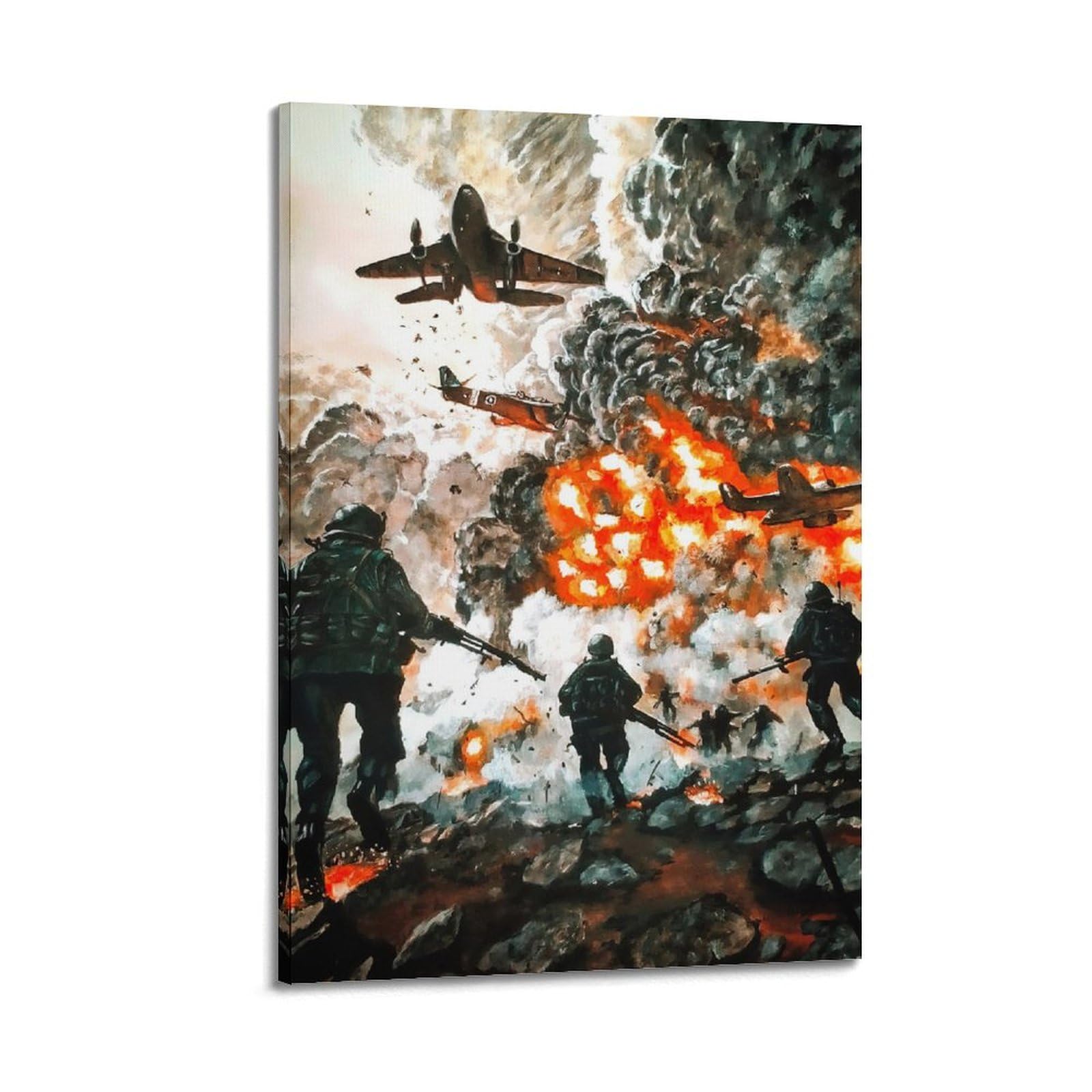 OKAHYS Vintage Military War Poster WWII Historical Battles Artwork Decorative Painting Canvas Wall Artworks Picture 08x12inch(20x30cm)