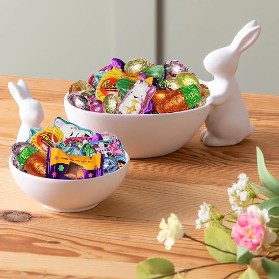 Bulk Easter Chocolate Candy Mix - 4 Pound Assorted Individually Wrapped Chocolate Candies Variety Pack For Easter Parties, Egg Hunts, Basket Fillers Gifts & Treats - Approx 220 Pieces