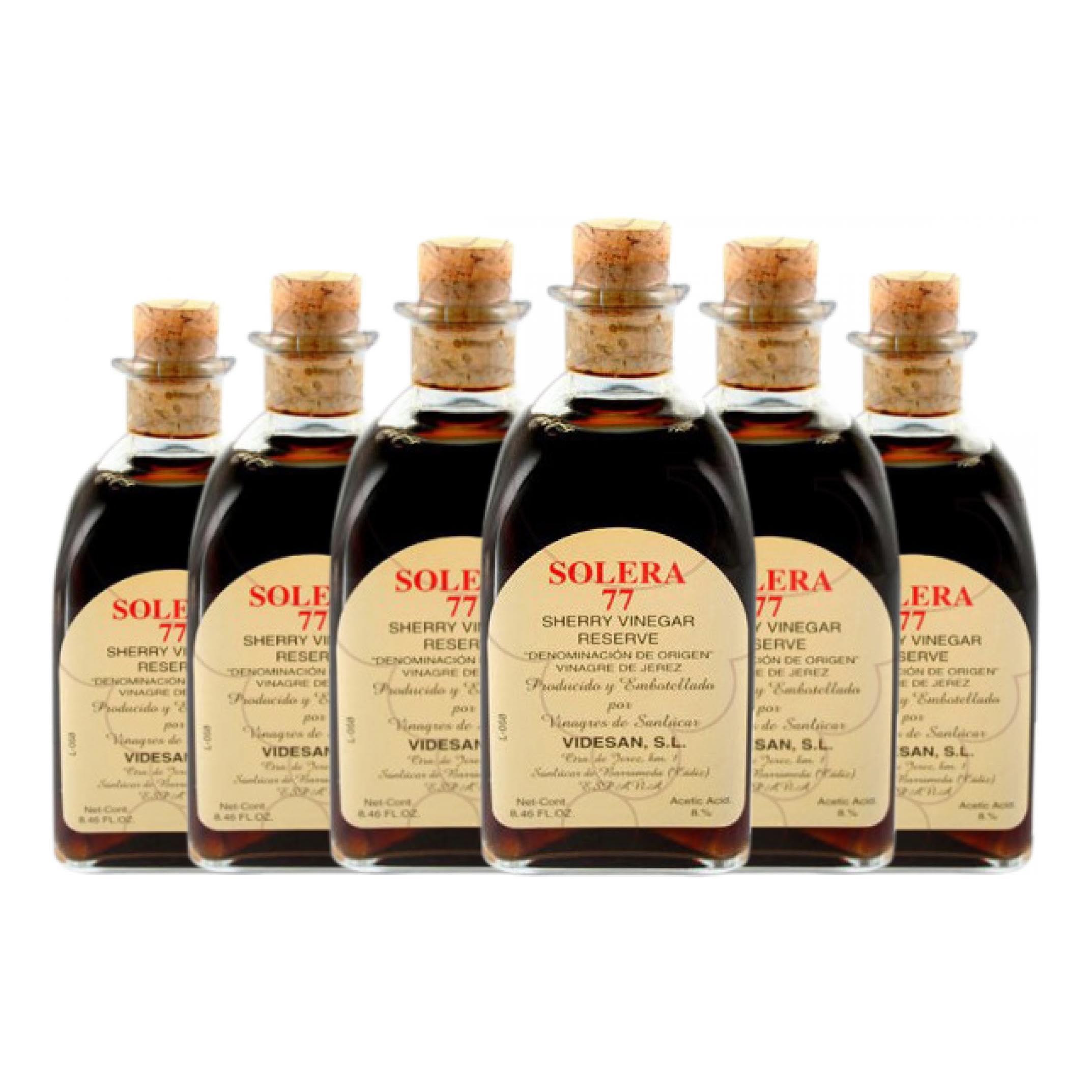 Vinagre Solera 77 Jerez-Xérès-Sherry Reserva Botellín 25 cl (Caja de 6 Botellín de 25 cl)