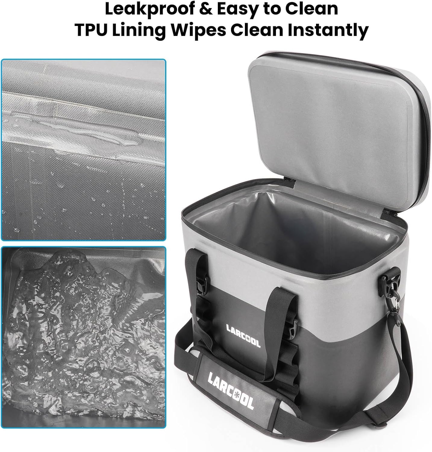 Ultra -Tough 24 Can Soft Cooler Bag | Insulated Waterproof Portable Ice Chest with Adjustable Strap | Large Leak-Proof Lunch Coolers Box for Beach | Travel | Camping | Car | Hiking - Image 8