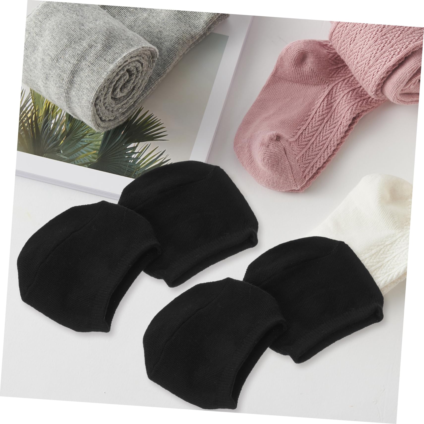 Mobestech 20 Paar halbe Socken damensocken women socks Hochhackige Leichte baumwoll hautfreundlich Frontpolster Bodenmatte Frau Einlegesohle Baumwolle Weiß