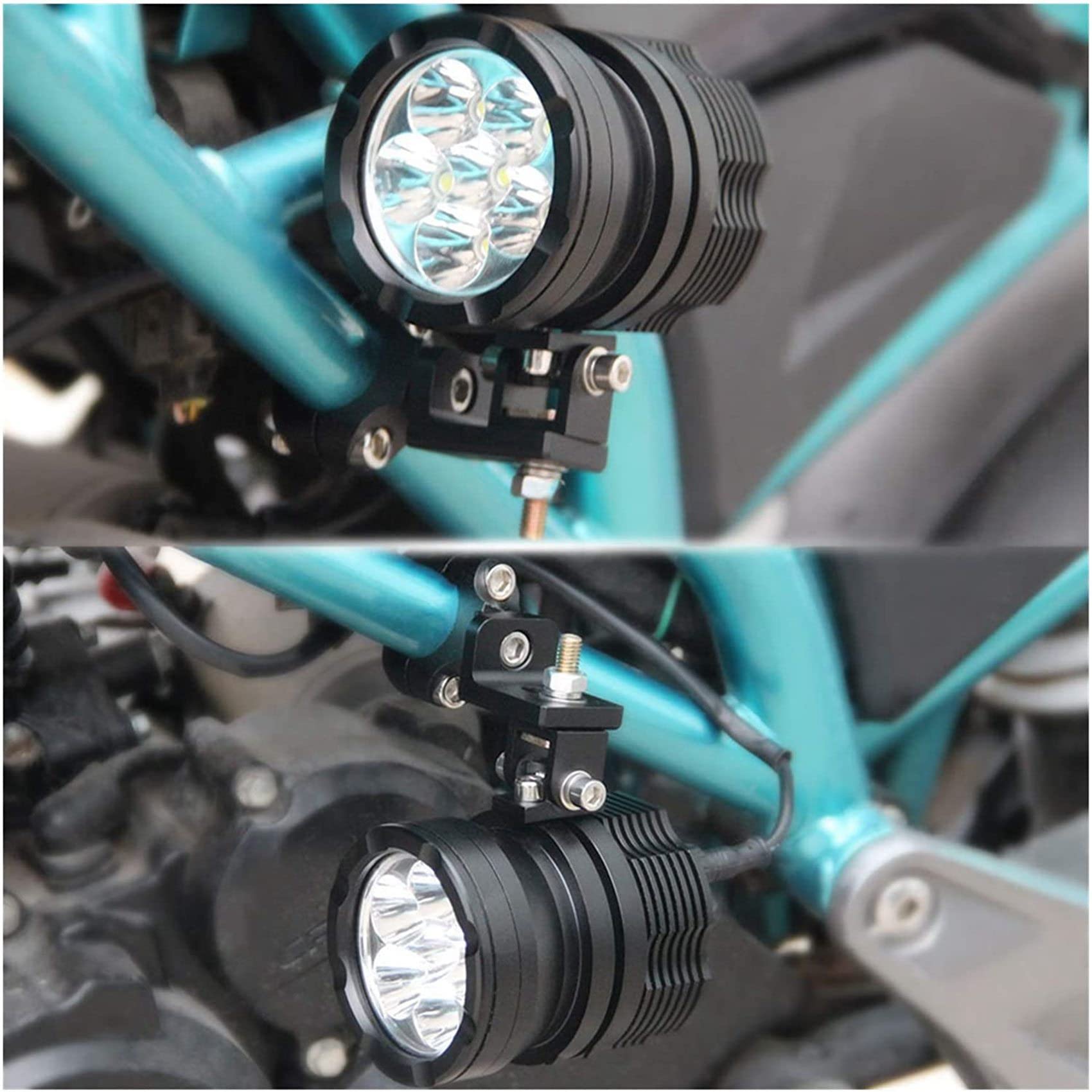 4 x uniwersalna kierownica 22 25 mm 7/8 wspornik reflektora motocyklowego zacisk rurowy do Cafe Racer Chopper, TG81