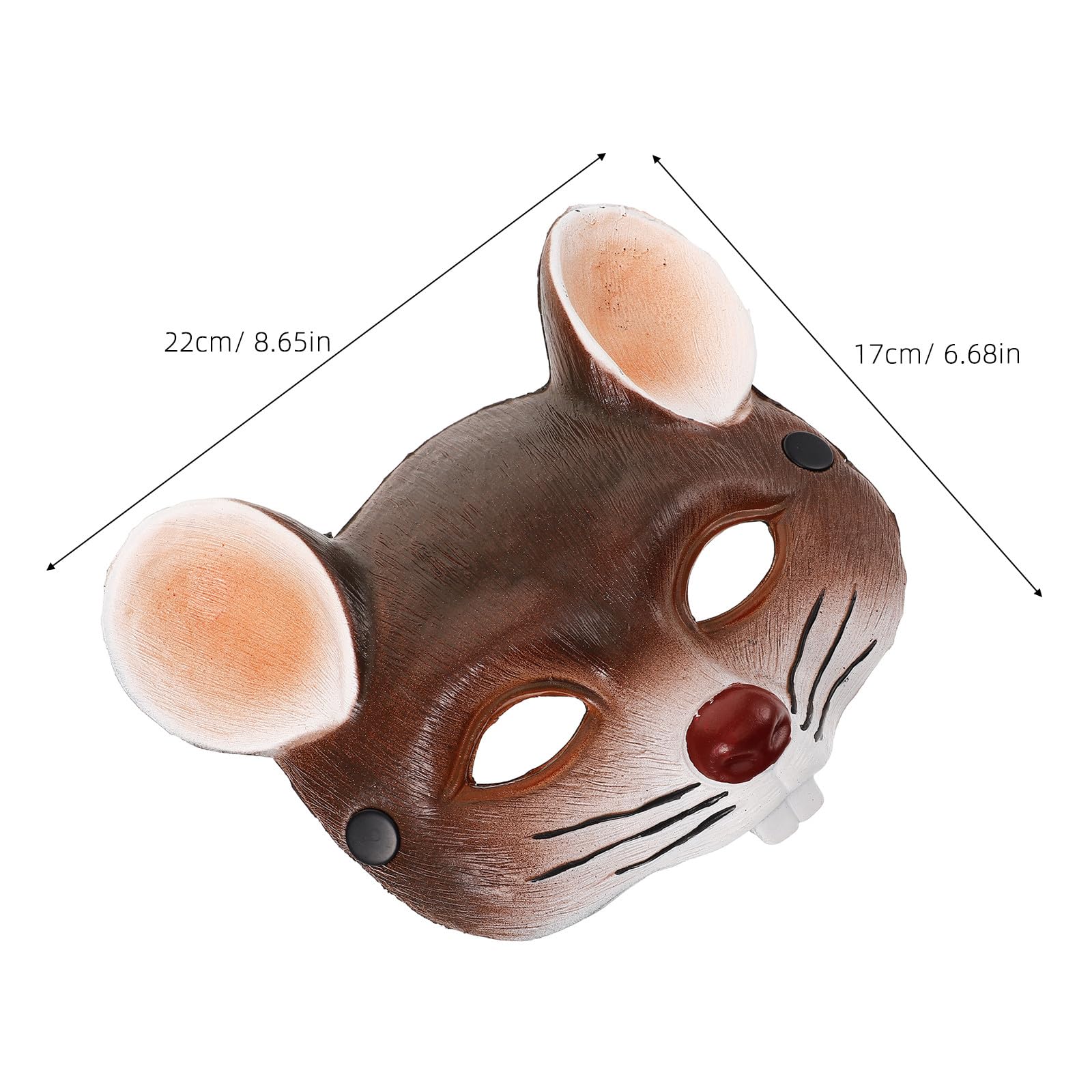 Toddmomy 2 maschere da topo realistiche per costumi di Halloween, Natale, Carnevale, cosplay, animali, per adulti e bambini