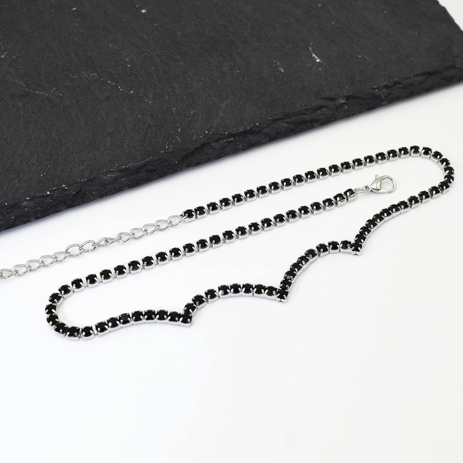 Crystal Rhinestone Tennis Wedding Jewelry Set Earrings Necklace Bracelet for Bride Bridesmaid Prom Homecoming Party - Image 9