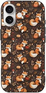 Laughing Fox Print Case Compatible with iPhone 17, Compatible with iPhone 17 Case Cute Thin Slim, Camera Control, Shockproof Protective Multicolor
