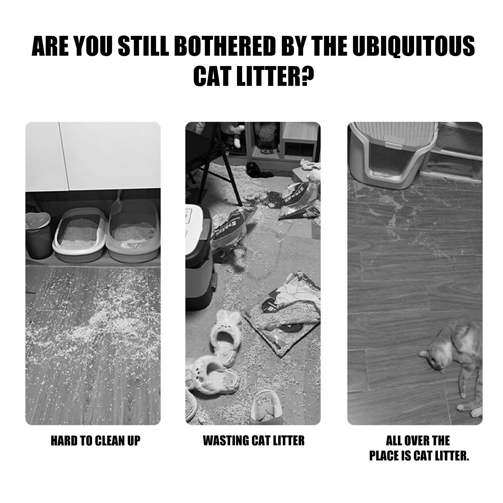 Générique Tapis de litière antidérapant pour Chats, Protection Contre Les déversements d ' Aliments pour Animaux de Compagnie, Facile à Nettoyer, Tapis de Multifonctionnel pour Maisons, Alimentation
