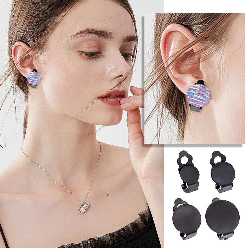 32pcs Clip Boucles D'Oreilles Non Percées – Convertisseur Acier Inox 4 Couleurs + Coussinets, DIY Facile