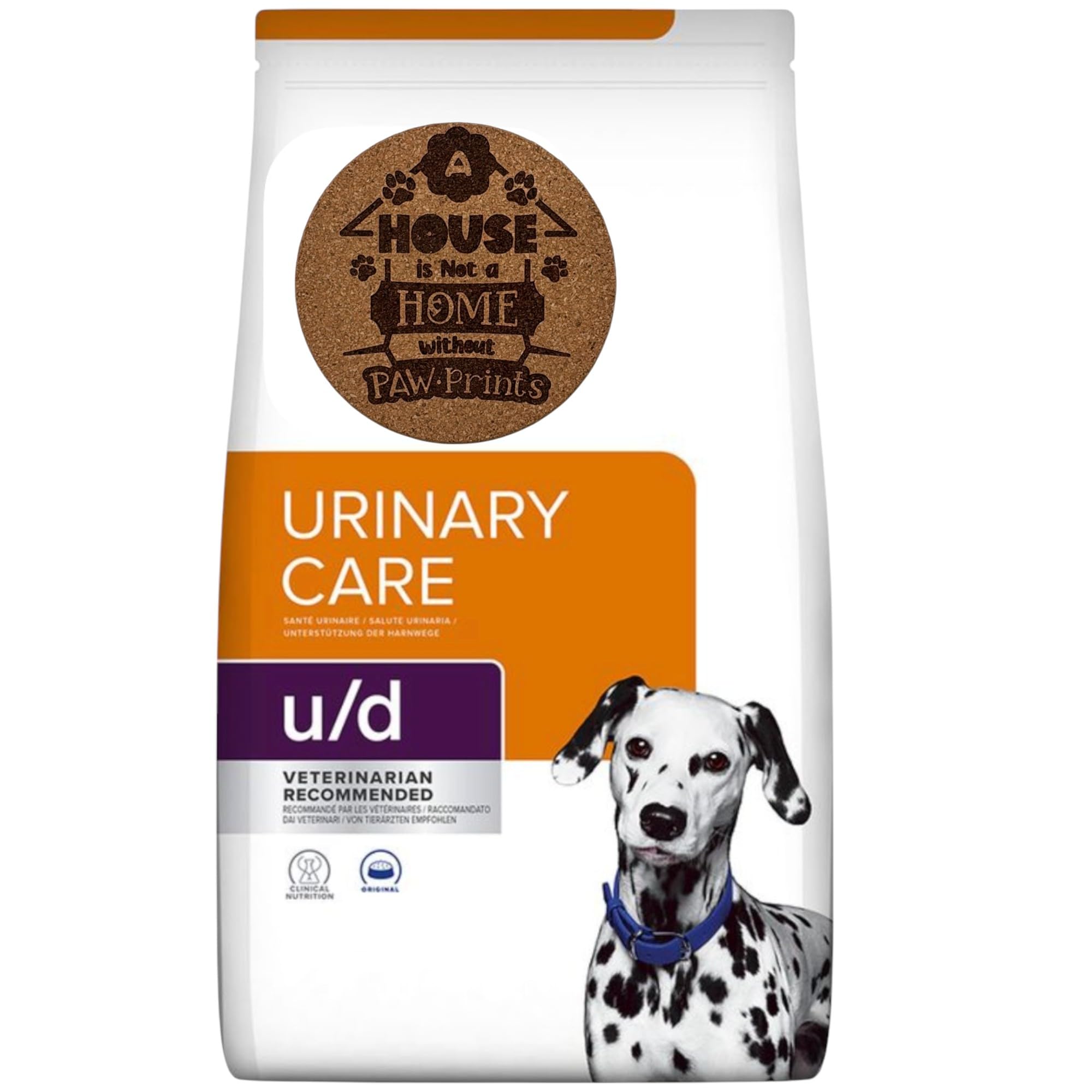 AETN Creations U/D Urinary Care Dry Dog Food 4kg Bundle โ Special Formula to Support Canine Urinary Health + AETN Exclusive Dog Coaster