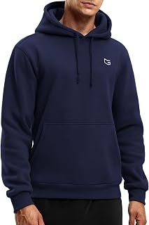 Men's Fleece Hoodies Pullover Soft Warm Athletic Workout Gym Hooded Sweatshirt for Men with Pockets