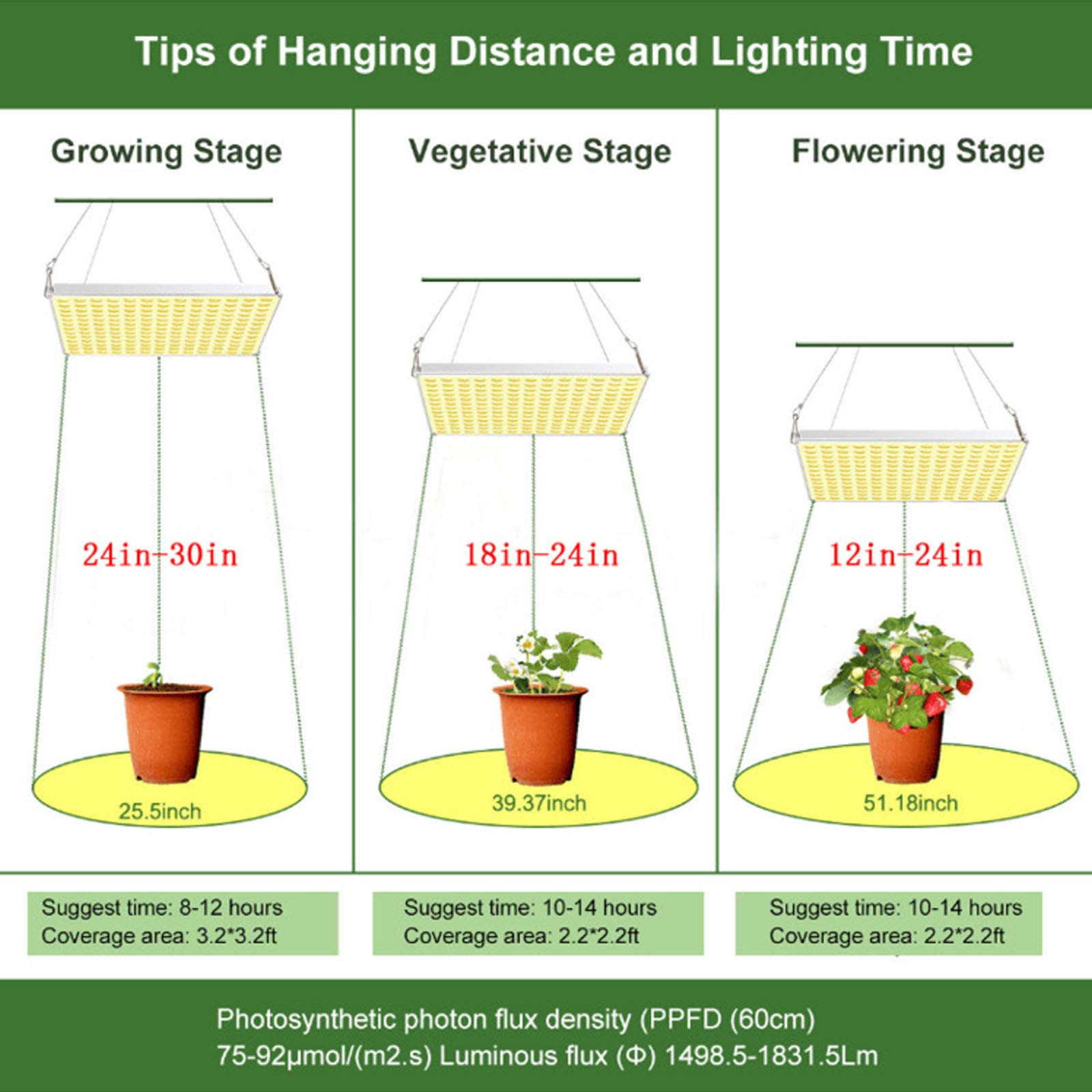 Luce LED per coltivazione di piante da 1000 W, luce per crescita di piante a spettro completo, utilizzata per piante da interno, verdure e fiori Luce per crescita in serra (169 LED Potenza effettiva