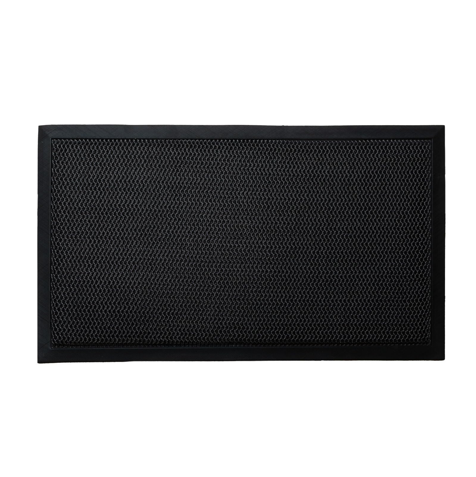 Doormat, Anti-Slip Waterproof Door Mat for High Traffic Areas, Snowproof Welcome Mat for Front Door,Stain and Fade Resistant,Black Welcome mat,35.4x23.6