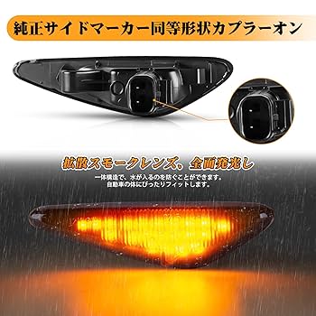 Amazon.co.jp: POPMOTORZ LEDサイドウィンカーライト ファイバー