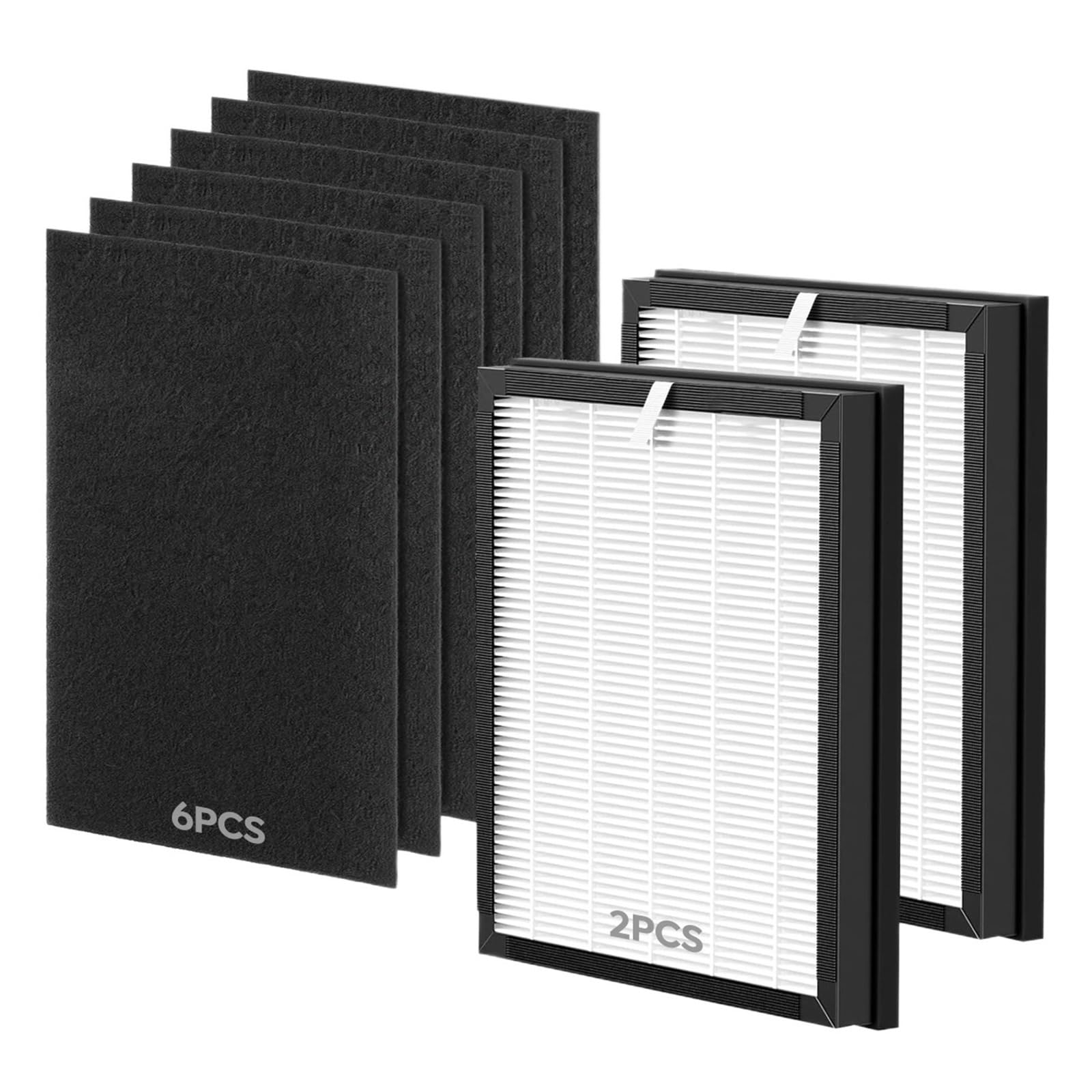 6 Szt. Filtrów Wstępnych I 2 Szt. Filtrów Hepa Do Części Oczyszczacza Powietrza KJ03 | Compatible With Dhyala, filtrem wielofunkcyjnym