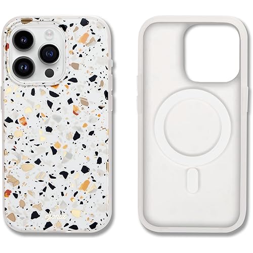 Sonix Case for iPhone 15 Pro | Compatible with MagSafe | 10ft Drop Tested | Marble Terrazzo Confetti