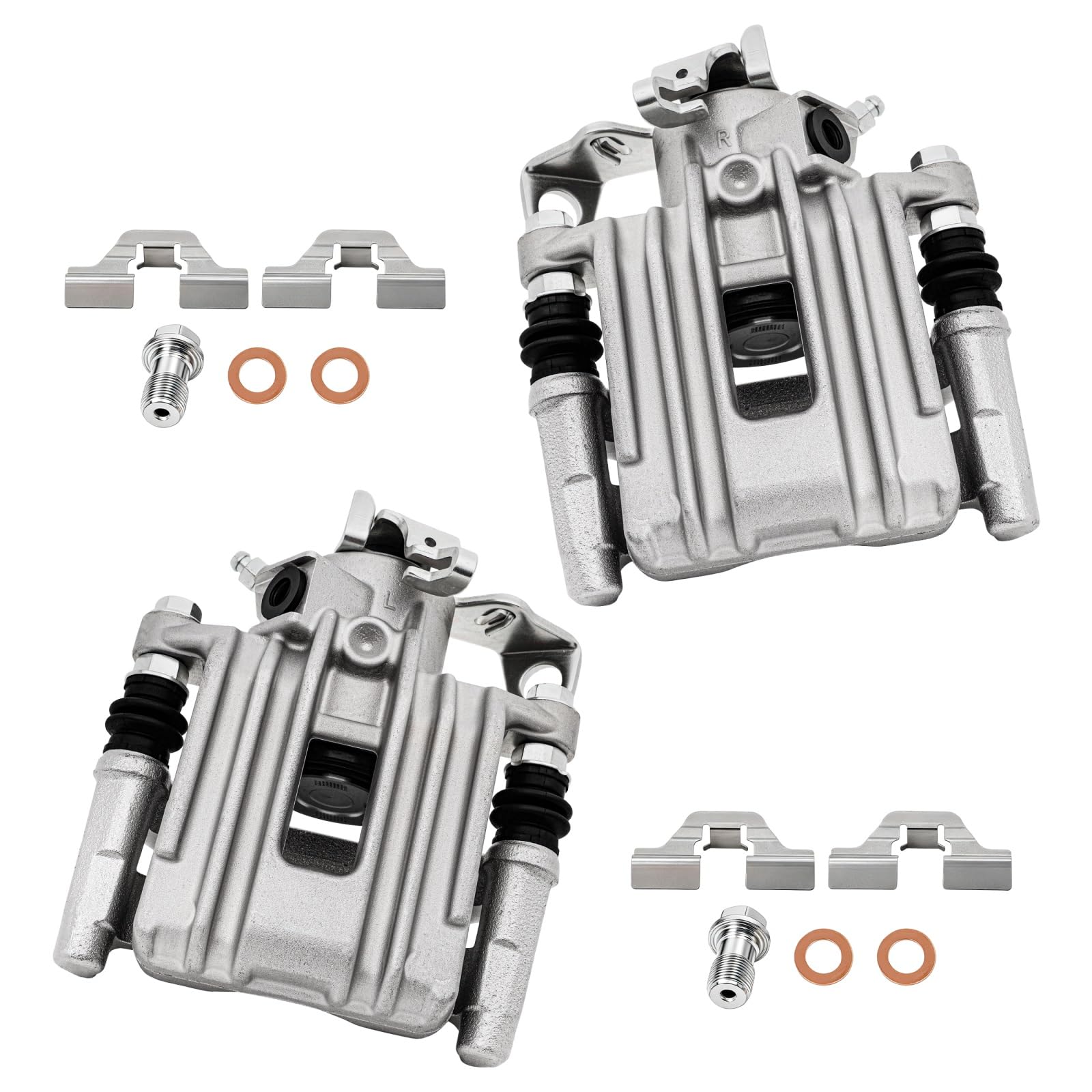 cciyu Rear Left &amp; Right Disc Brake Calipers w/Bracket 19B2571 19B2570