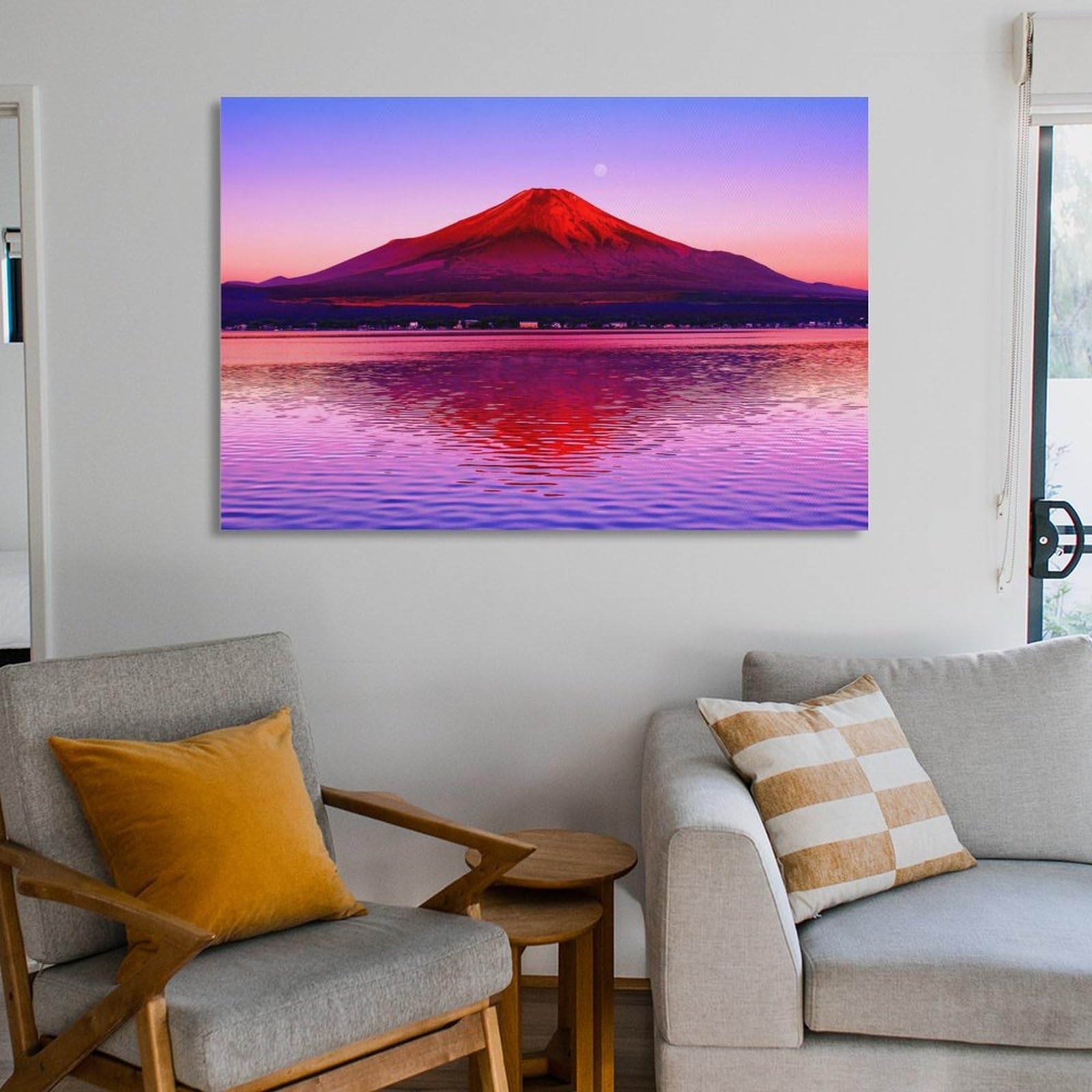 絵画 インテリア　絵　 額付（銀）油絵　F6-030707　雪景色　朝陽　夕陽 絵画 インテリア 絵 額付（銀）油絵 F6-030707 雪景色 朝陽 夕陽